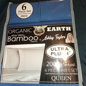 Sheet Set Queen Organic Bamboo Ashley Taylor Ultra Plush New